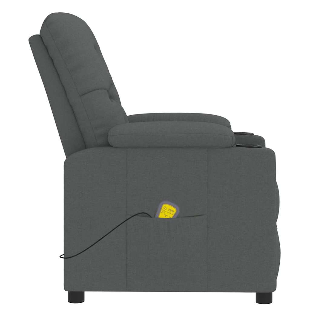 Massage Chair Dark Grey Fabric