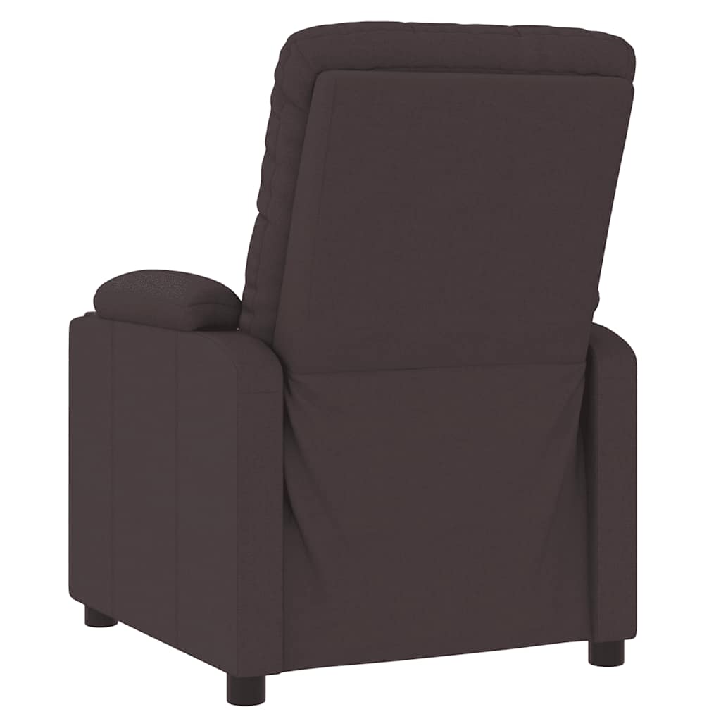 Massage Chair Dark Brown Fabric