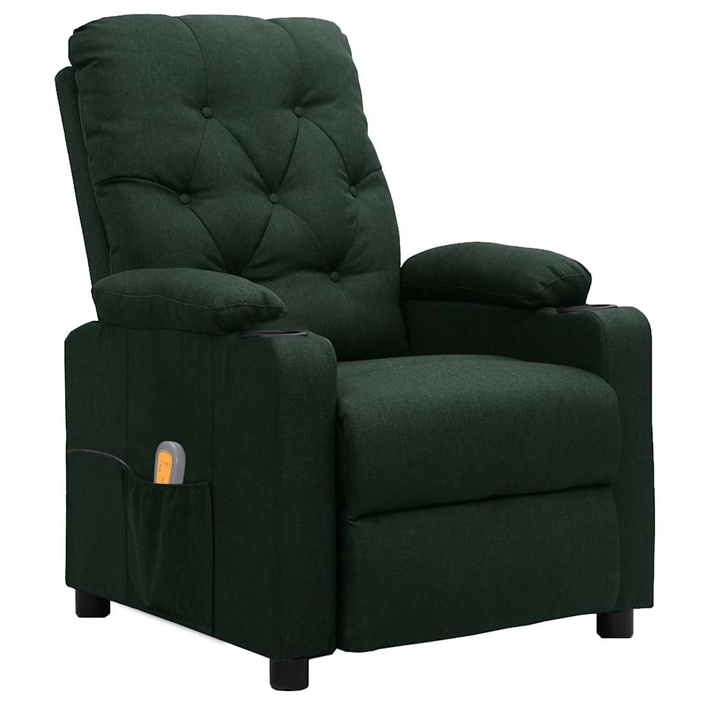 Massage Chair Dark Green Fabric