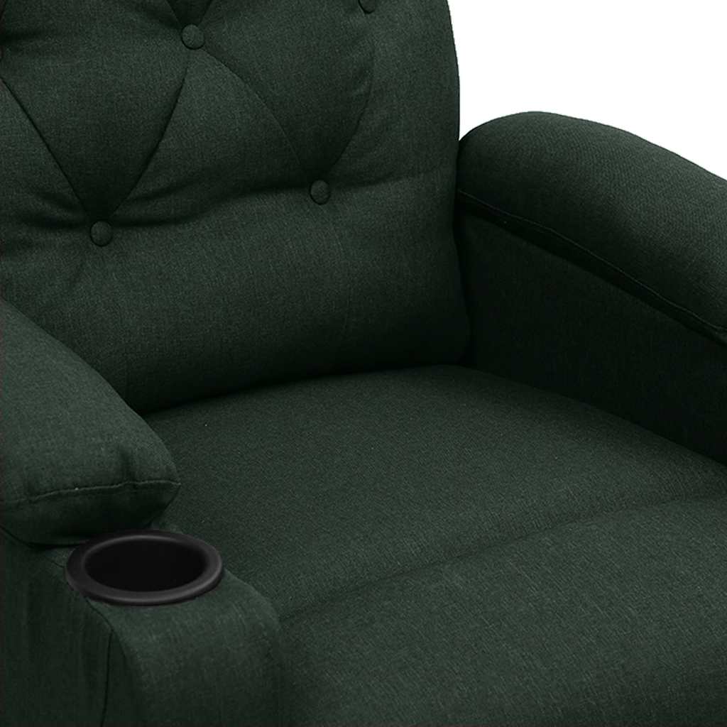 Massage Chair Dark Green Fabric