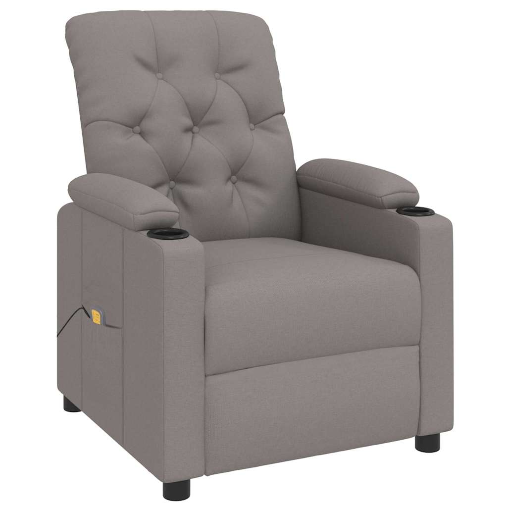 Massage Chair Taupe Fabric