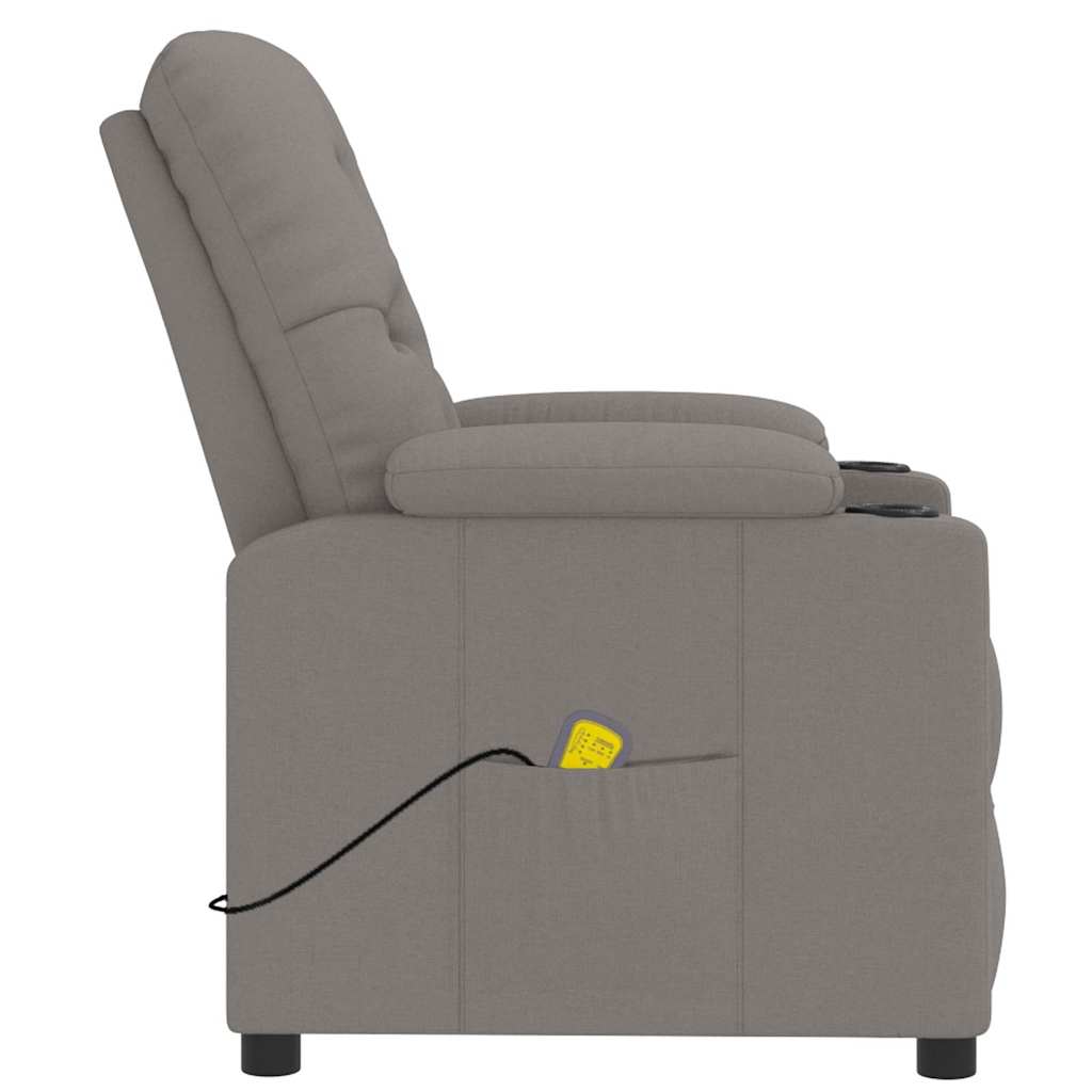 Massage Chair Taupe Fabric