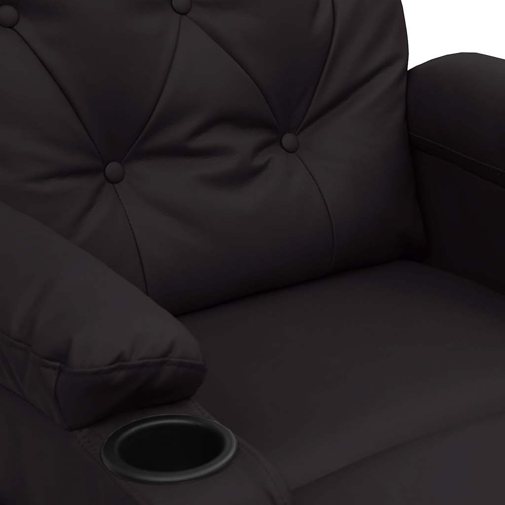 Massage Chair Black Faux Leather