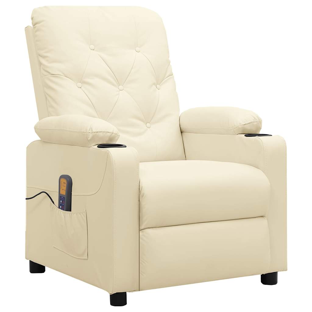 Massage Chair Cream Faux Leather