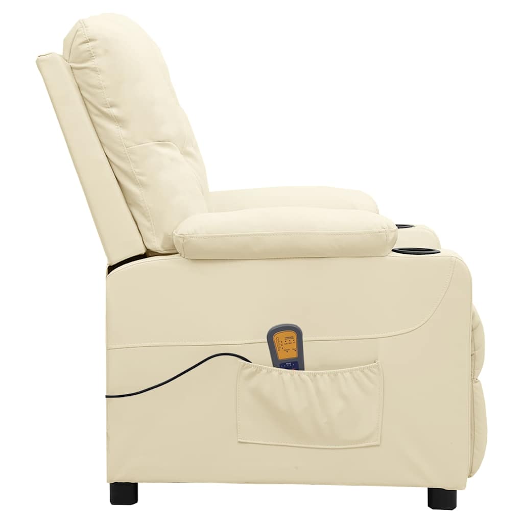 Massage Chair Cream Faux Leather
