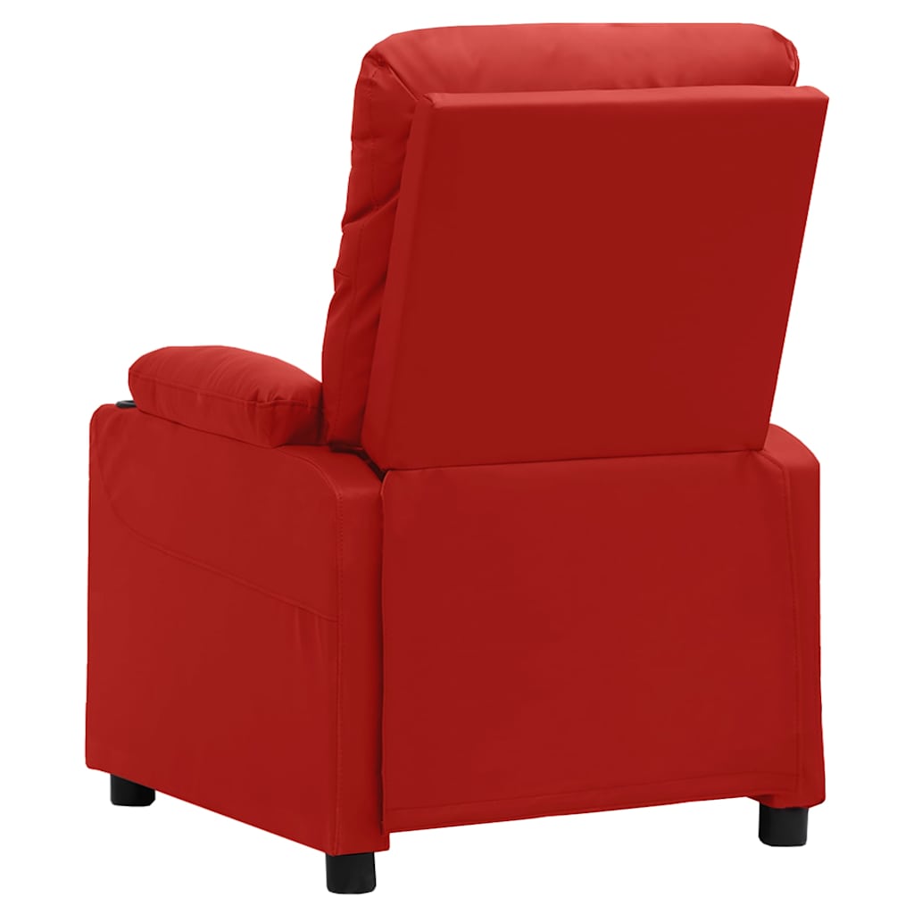 Massage Chair Wine Red Faux Leather