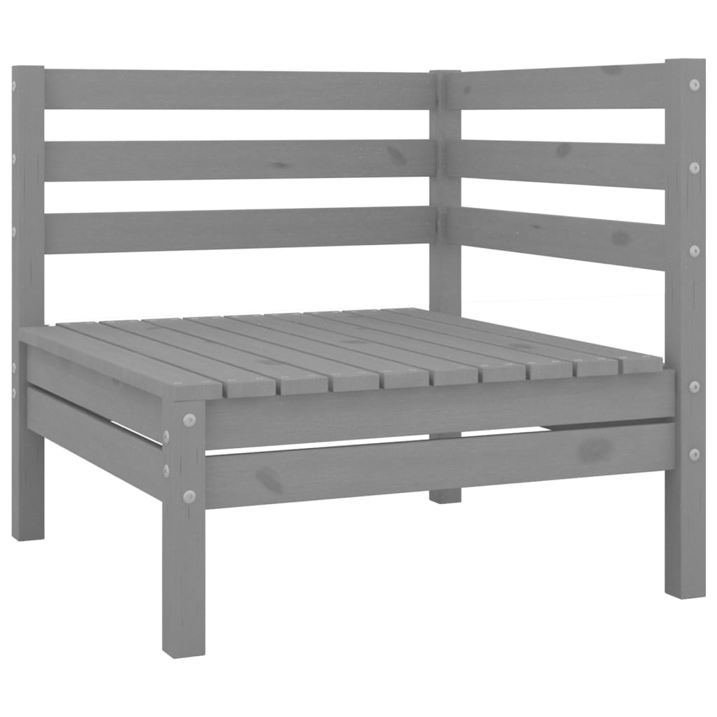 vidaXL 7 Piece Garden Lounge Set Grey Solid Pinewood