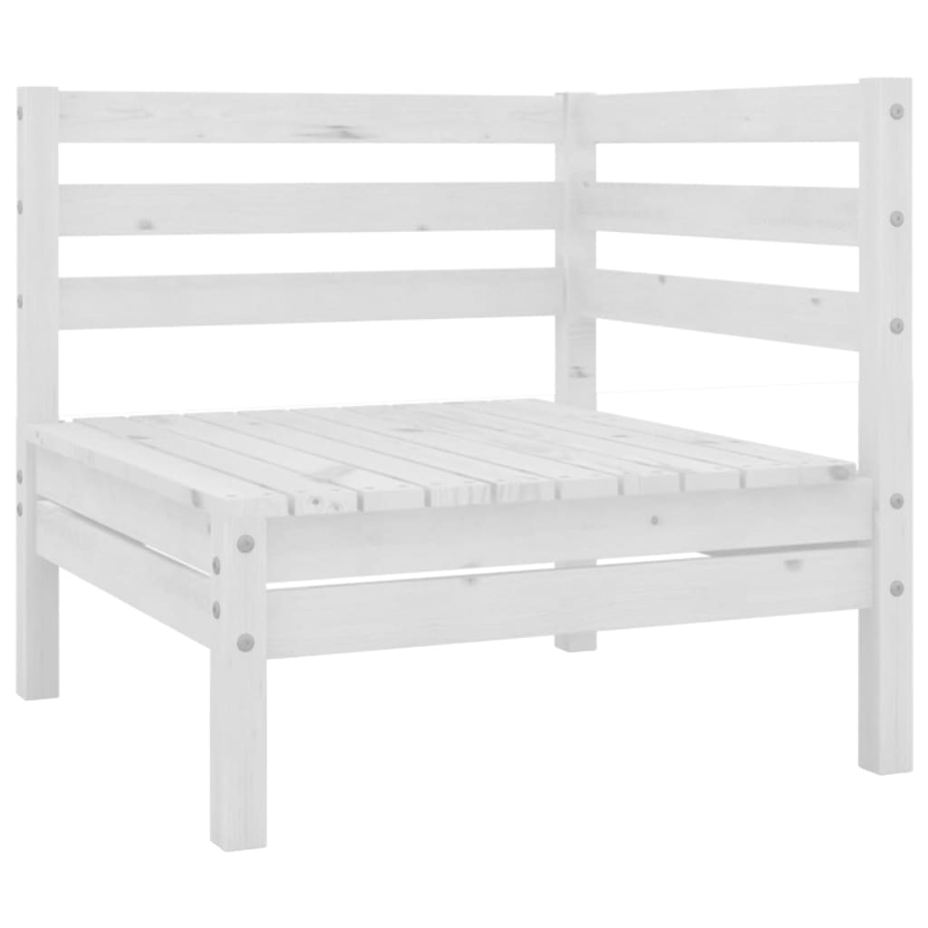 vidaXL 8 Piece Garden Lounge Set Solid Wood Pine White