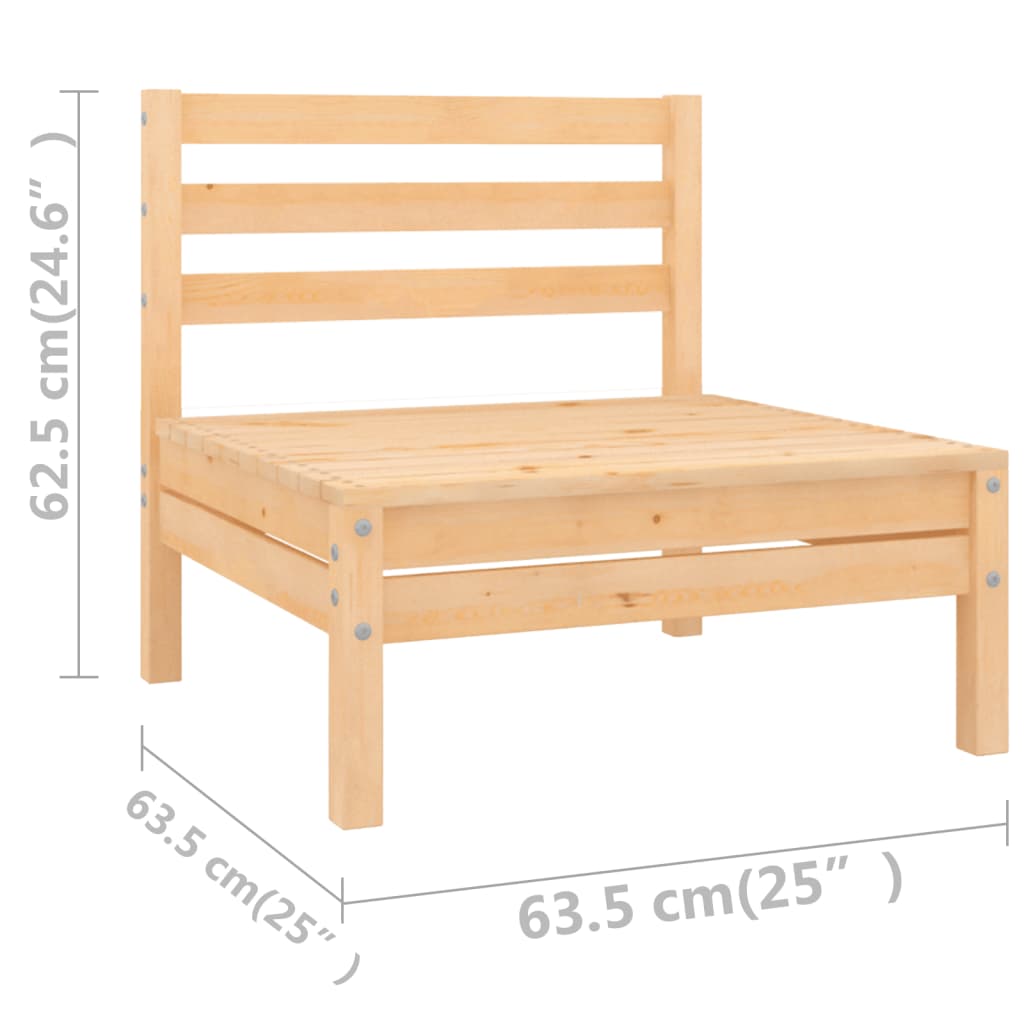 vidaXL 11 Piece Garden Lounge Set Solid Wood Pine