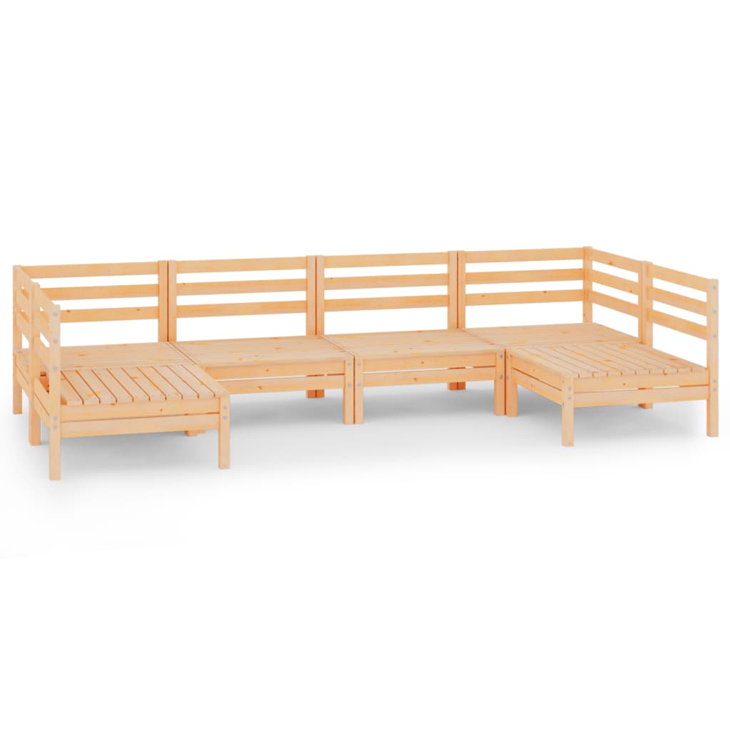 vidaXL 6 Piece Garden Lounge Set Solid Wood Pine