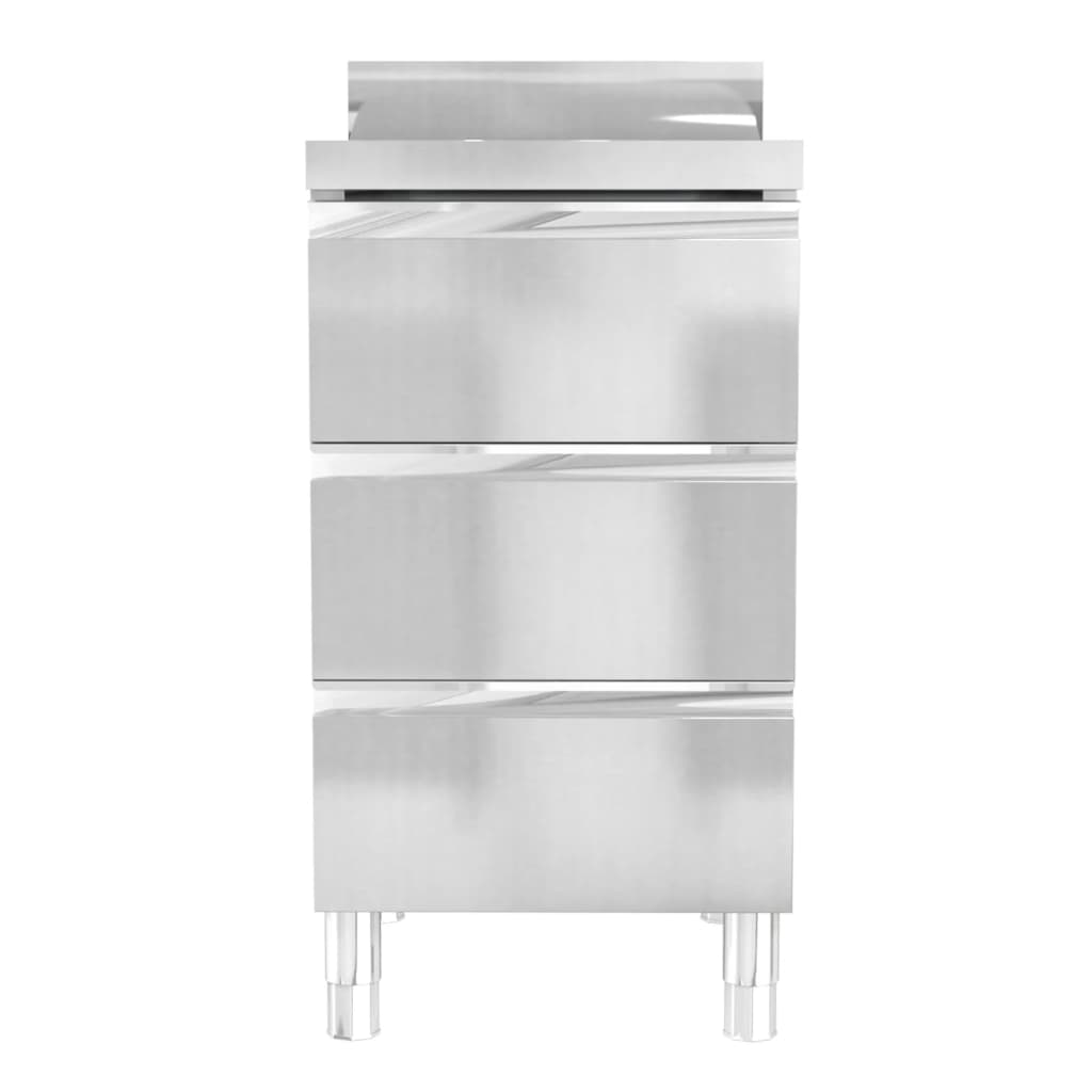 vidaXL Commercial Kitchen Cabinets 2 pcs Stainless Steel