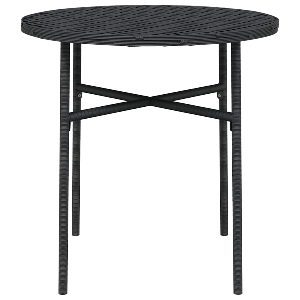 317174 vidaXL Tea Table Black 45 cm Poly Rattan