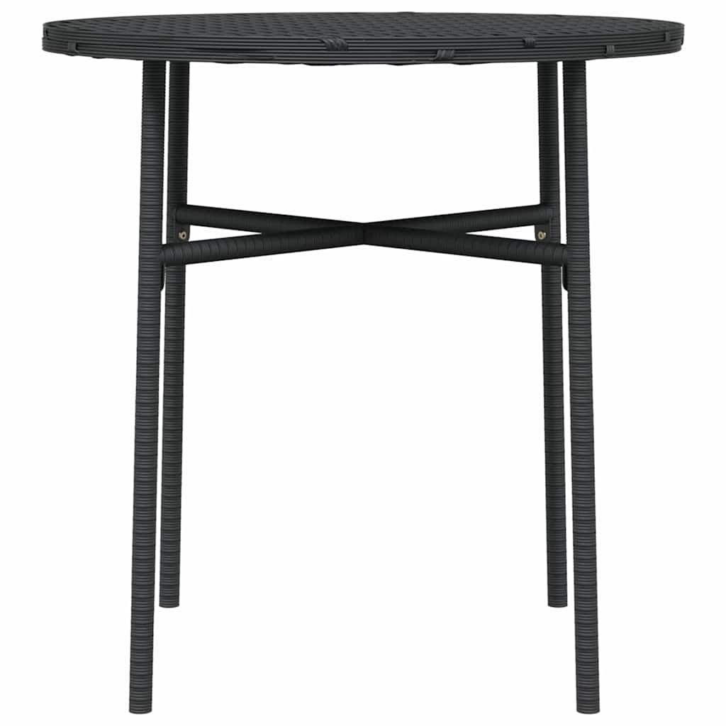 317174 vidaXL Tea Table Black 45 cm Poly Rattan
