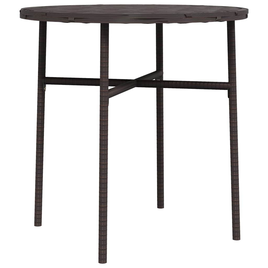 317175 vidaXL Tea Table Brown 45 cm Poly Rattan