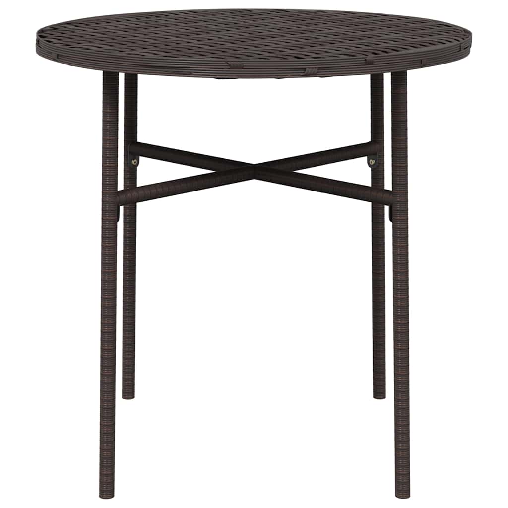317175 vidaXL Tea Table Brown 45 cm Poly Rattan