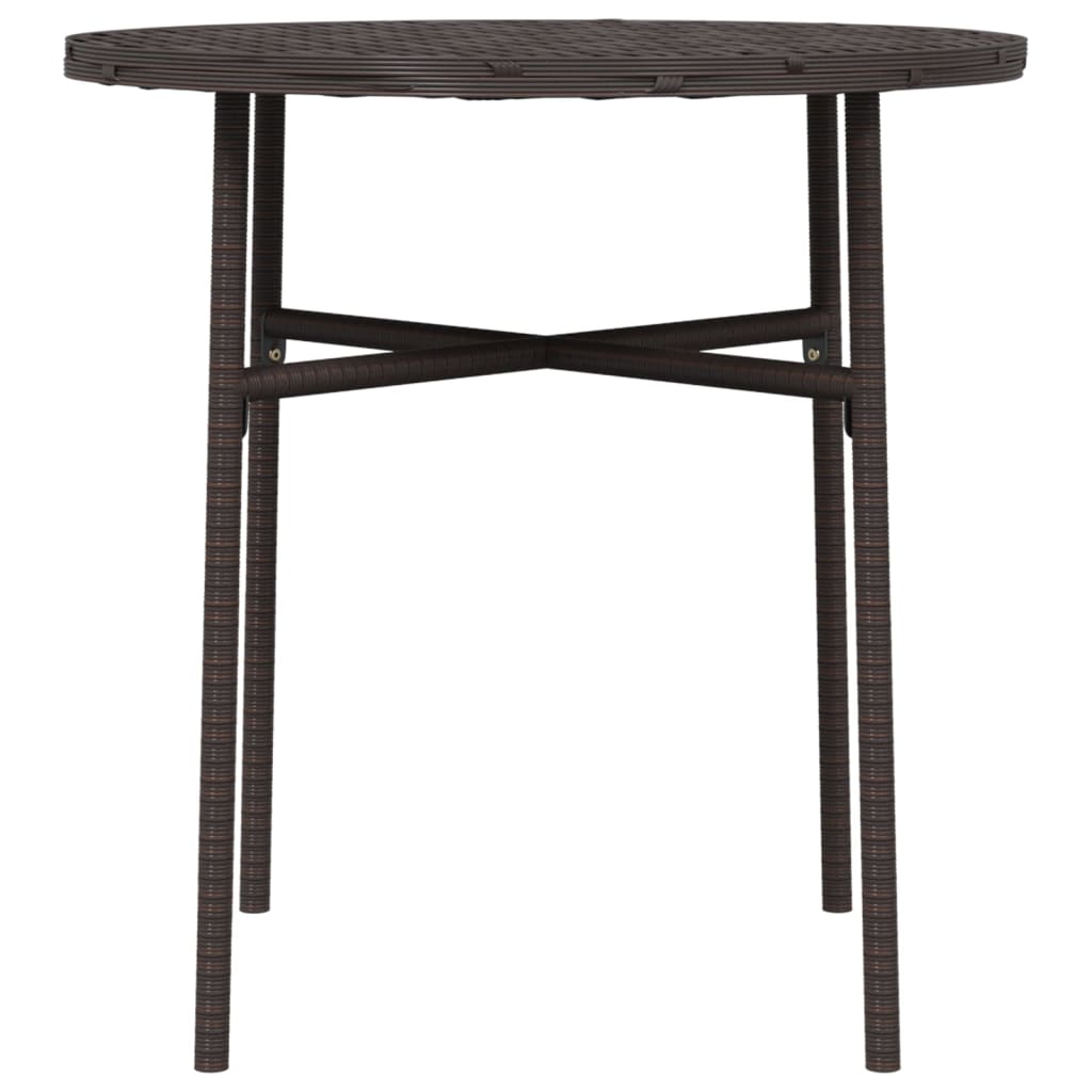 317175 vidaXL Tea Table Brown 45 cm Poly Rattan