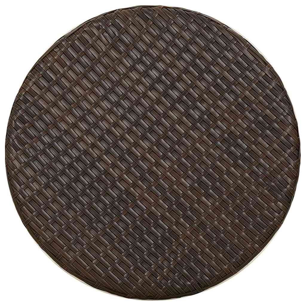 317175 vidaXL Tea Table Brown 45 cm Poly Rattan