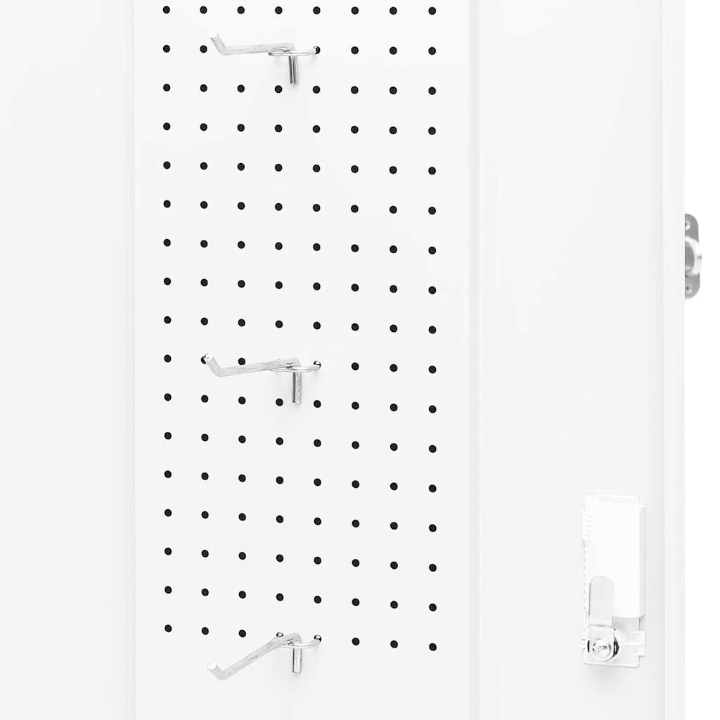 Saddle Cabinet White 53x53x140 cm Steel