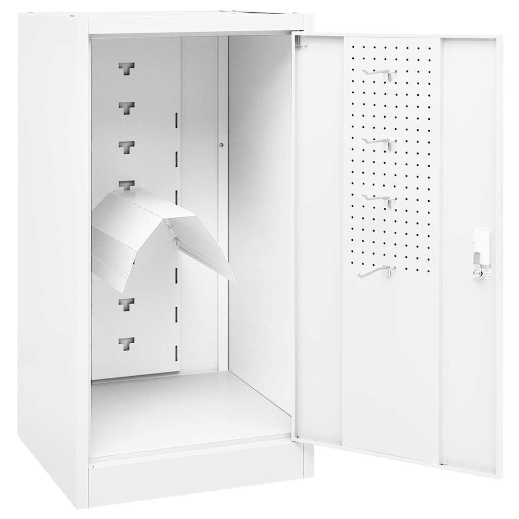 Saddle Cabinet White 53x53x105 cm Steel