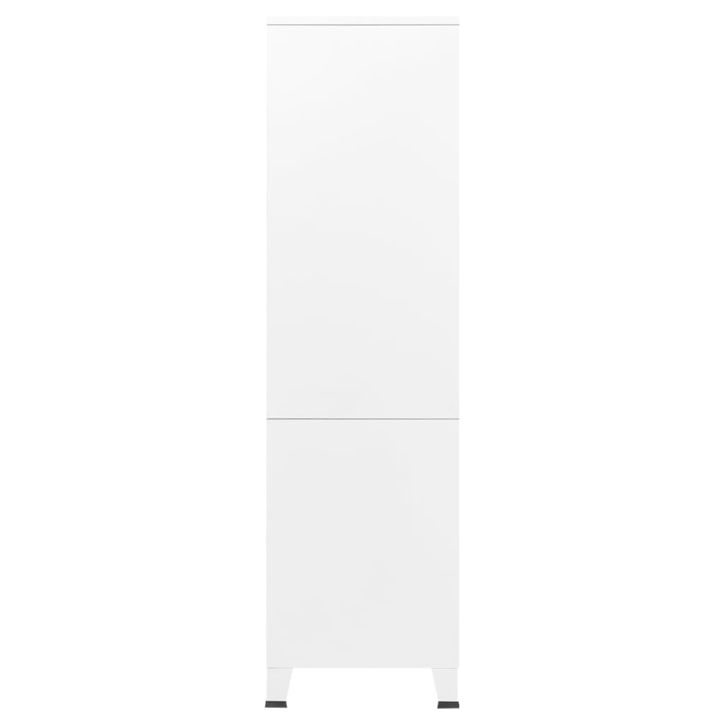 vidaXL Industrial Wardrobe White 90x50x180 cm Metal