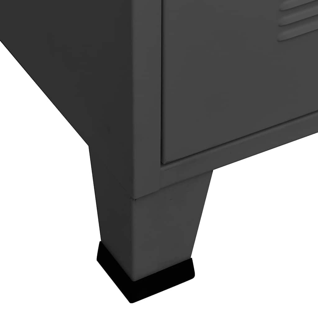 339615 vidaXL Industrial Wardrobe Anthracite 90x50x180 cm Metal