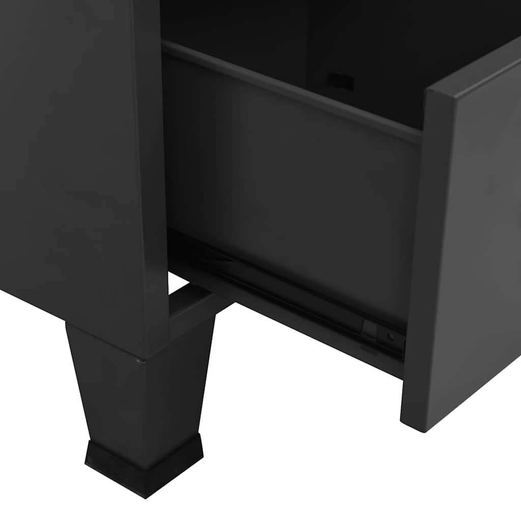 339615 vidaXL Industrial Wardrobe Anthracite 90x50x180 cm Metal