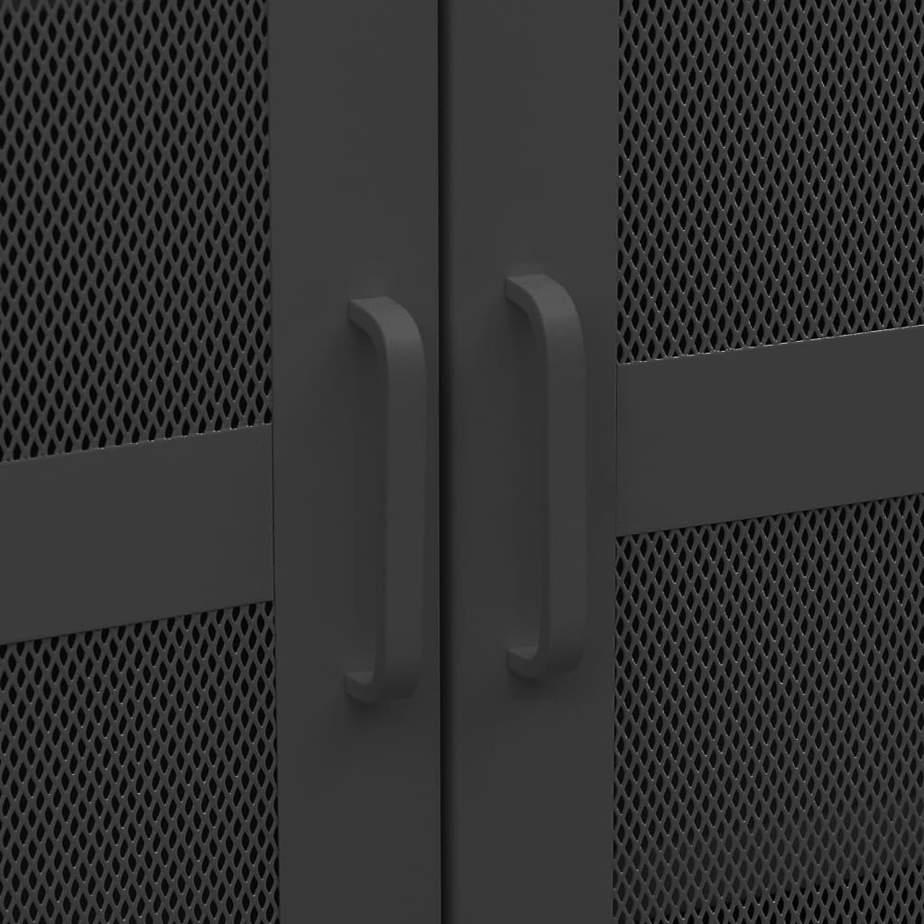 Storage Chest | Black | Metal | 70 x 40 x 115 cm | Industrial