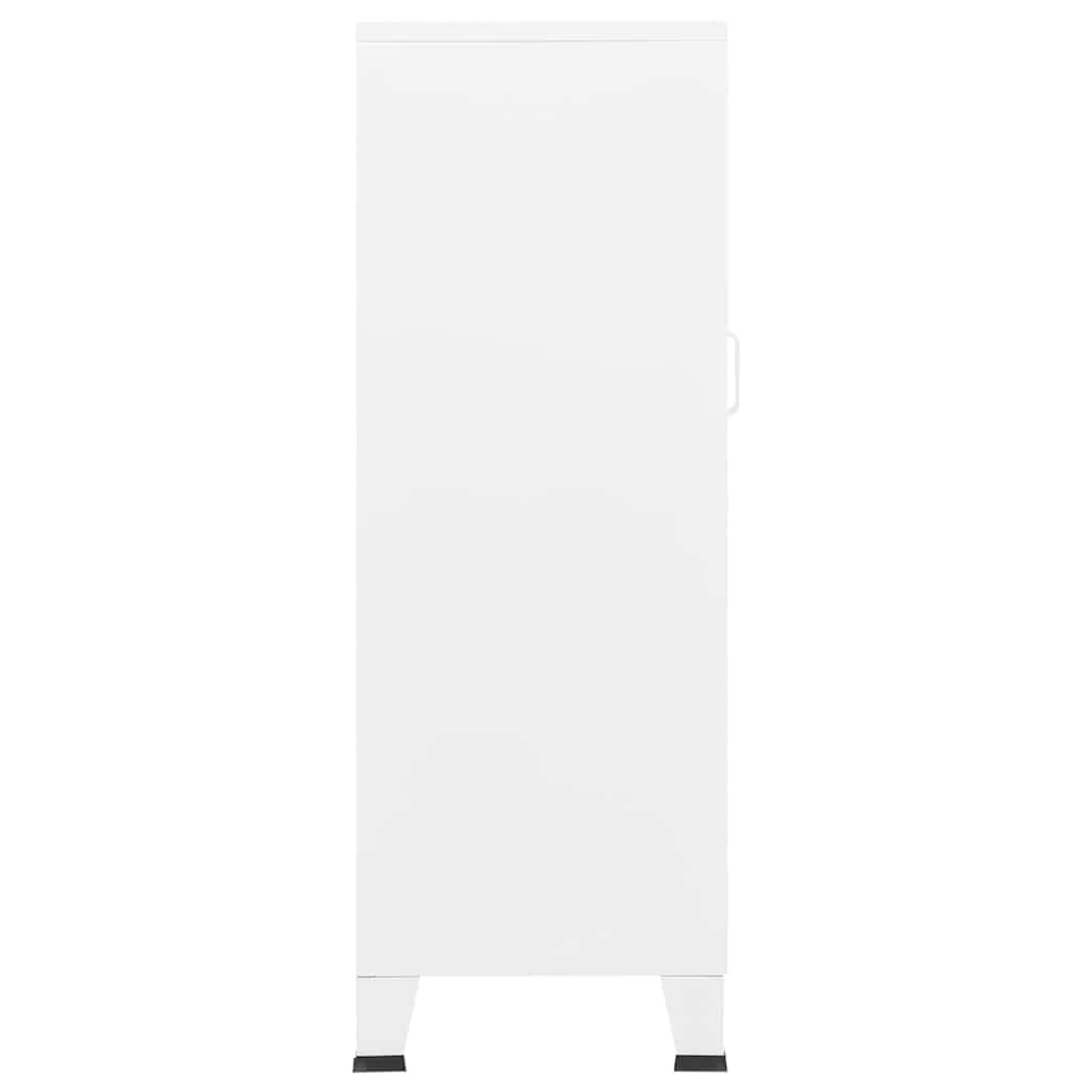Industrial Storage Chest White 70x40x115 cm Metal