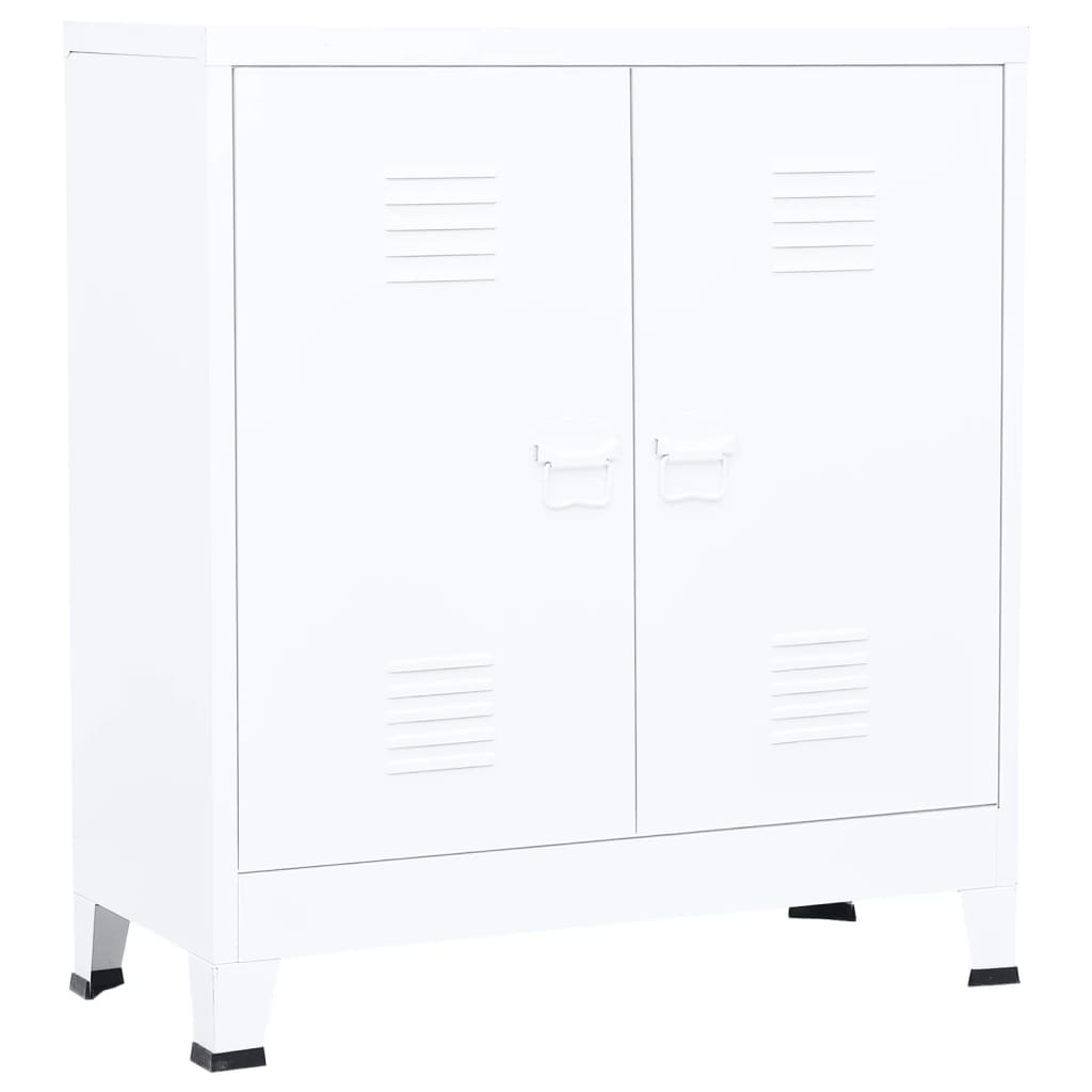 Industrial Storage Chest White Steel