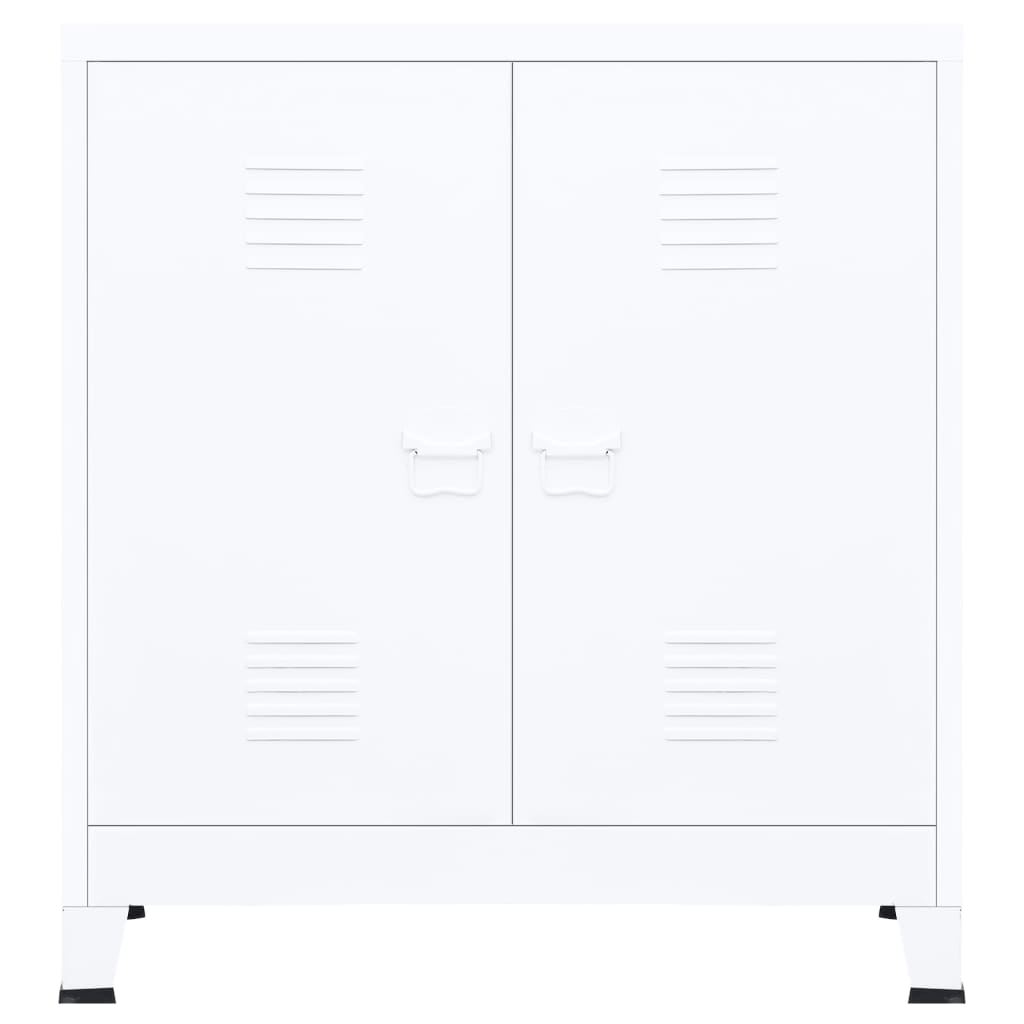 Industrial Storage Chest White Steel