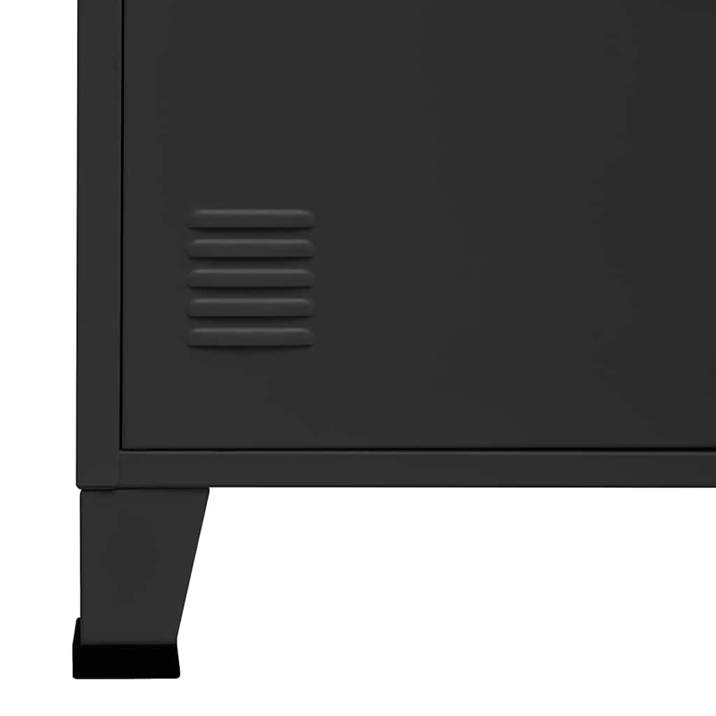 Industrial Bookshelf Anthracite 80x32x180 cm Steel