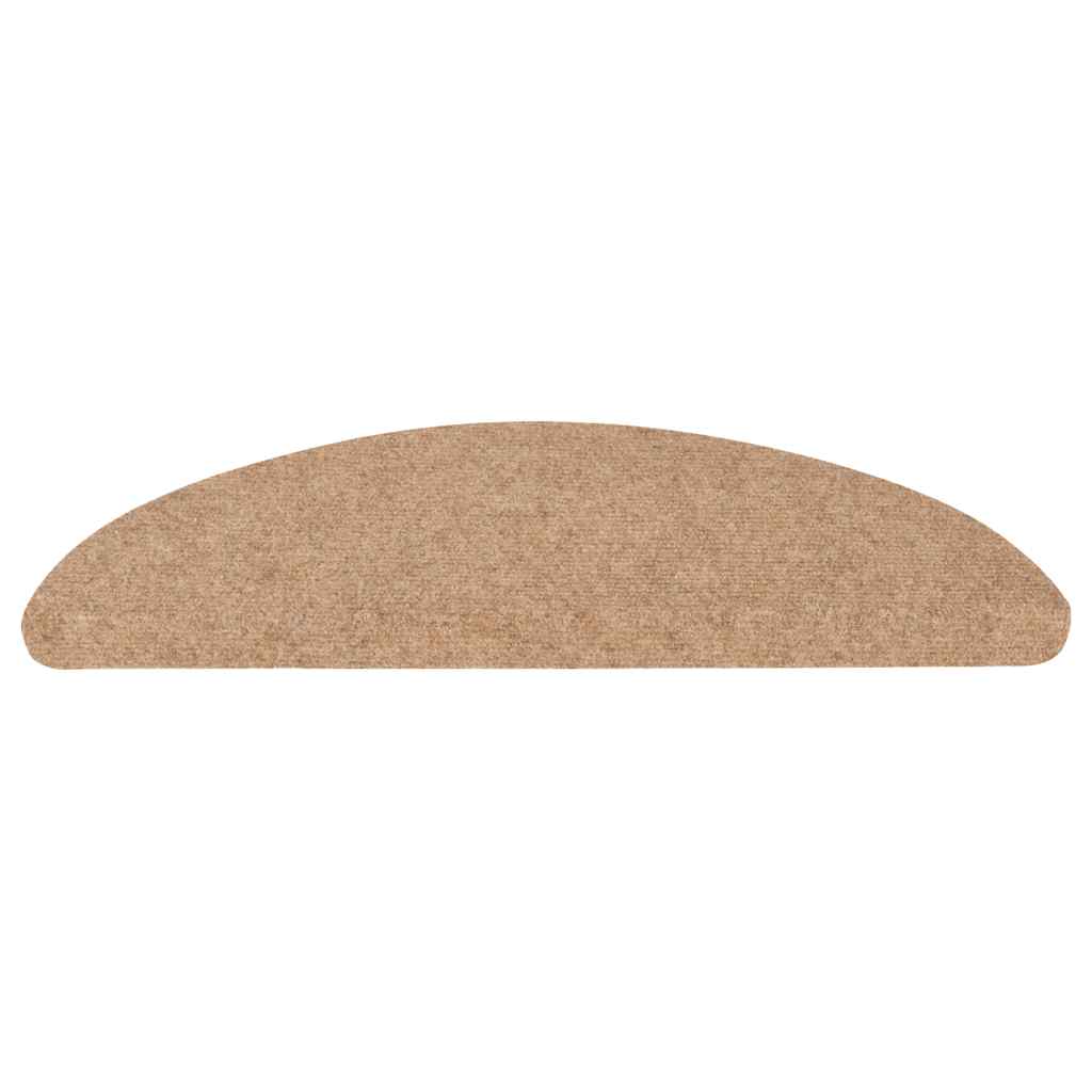 136388 vidaXL Stair Mats Self-adhesive 15 pcs 56x17x3 cm Beige