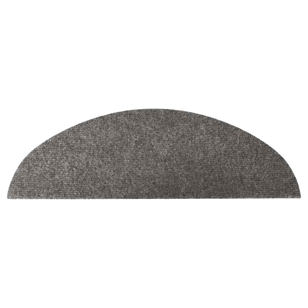 136391 vidaXL Stair Mats Self-adhesive 15 pcs 56x17x3 cm Grey