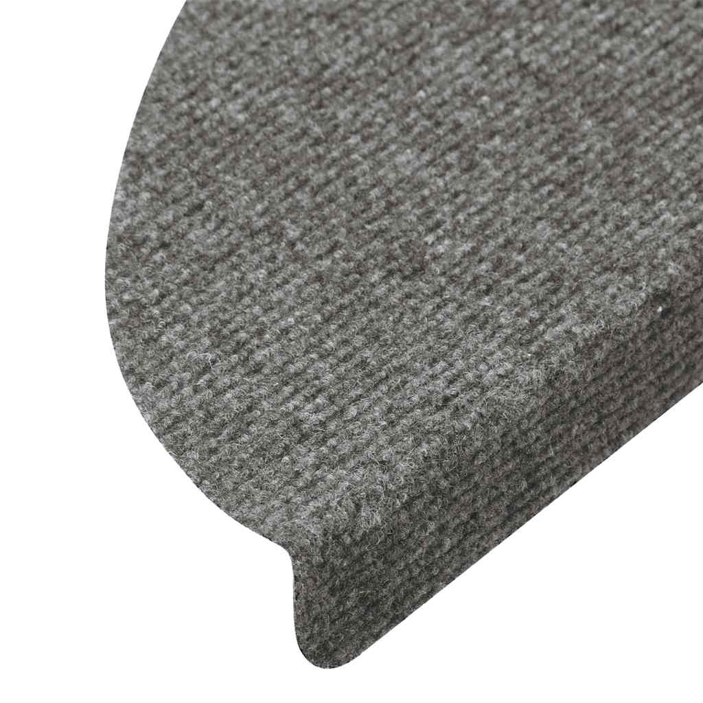 136391 vidaXL Stair Mats Self-adhesive 15 pcs 56x17x3 cm Grey