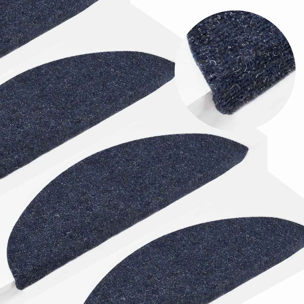 136393 vidaXL Stair Mats Self-adhesive 15 pcs 56x17x3 cm Blue