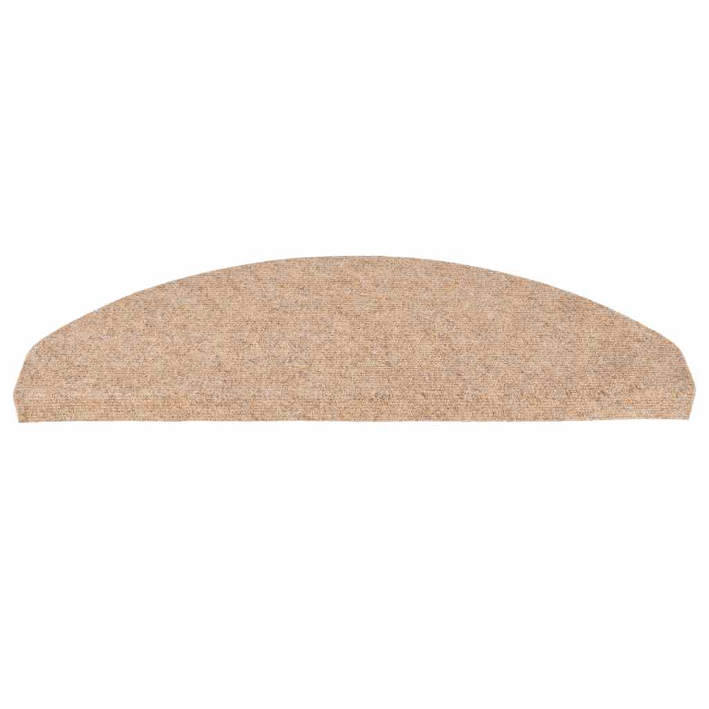 136394 vidaXL Stair Mats Self-adhesive 15 pcs 65x22,5x3,5 cm Beige