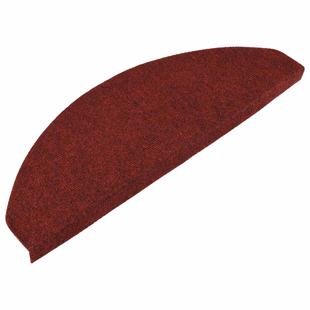 136398 vidaXL Stair Mats Self-adhesive 15 pcs 65x22,5x3,5 cm Red