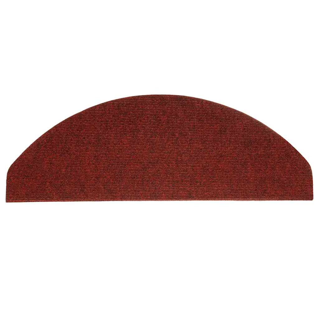 136398 vidaXL Stair Mats Self-adhesive 15 pcs 65x22,5x3,5 cm Red