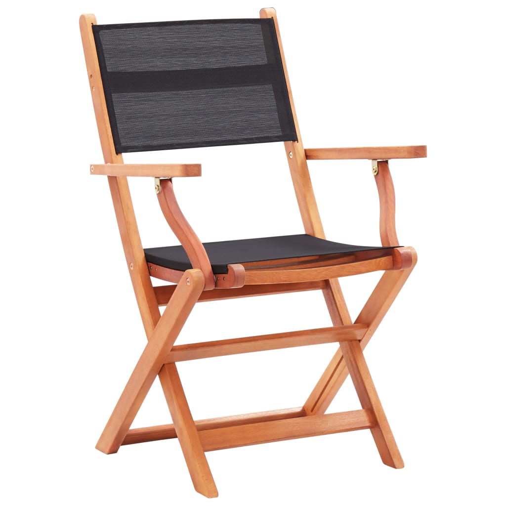 Garden Chair | Set of 6 | Black and natural