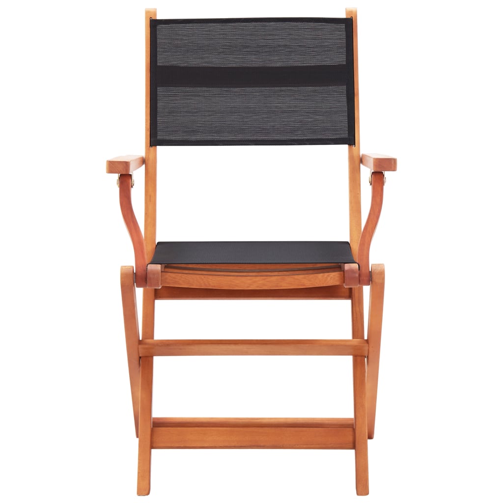 Garden Chair | Set of 8 | Black and Natural
