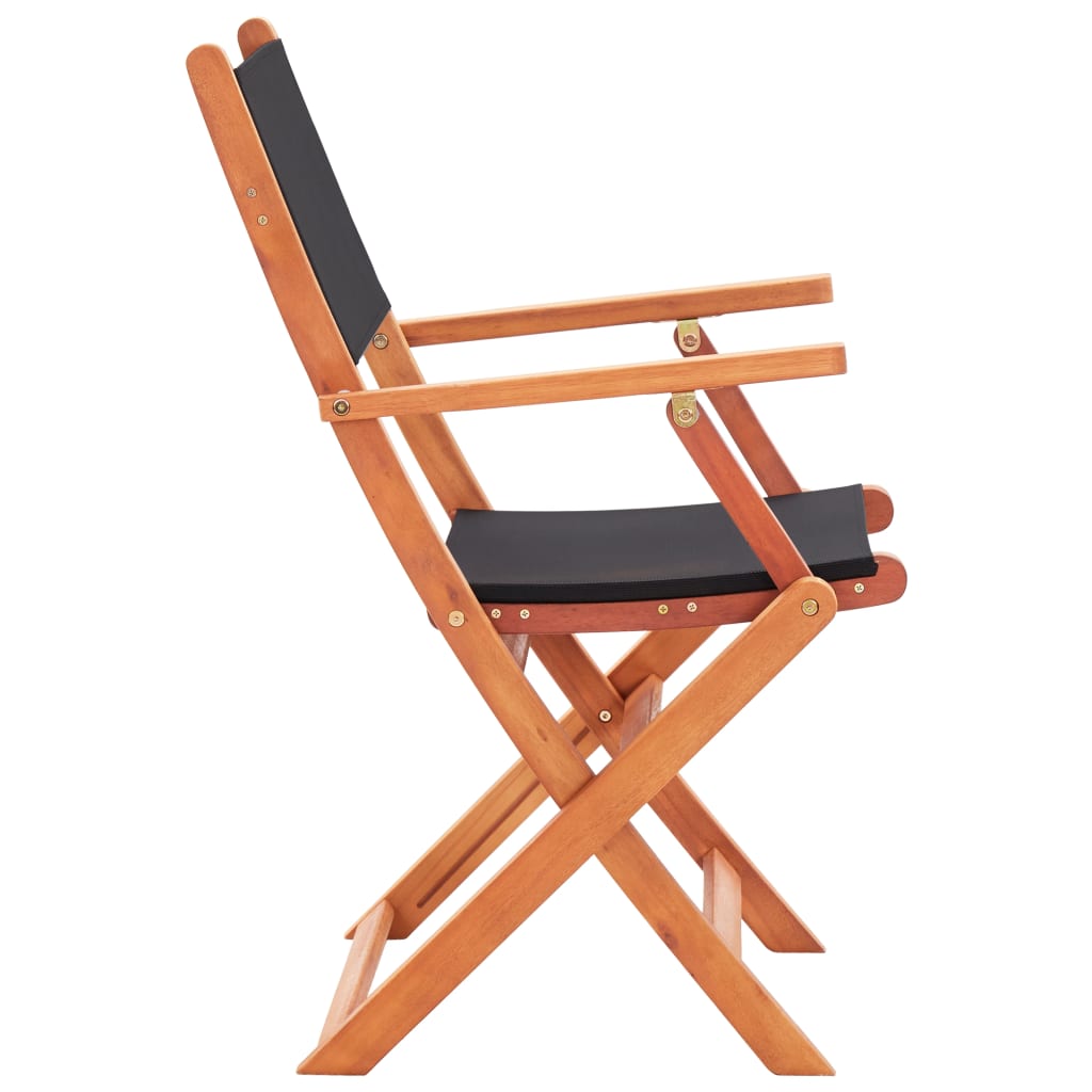 Garden Chair | Set of 8 | Black and Natural