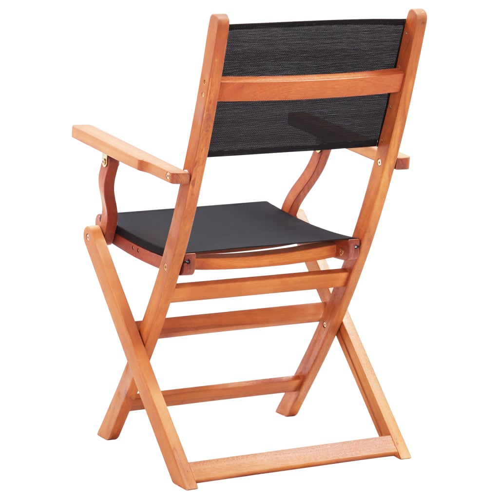 Garden Chair | Set of 8 | Black and Natural