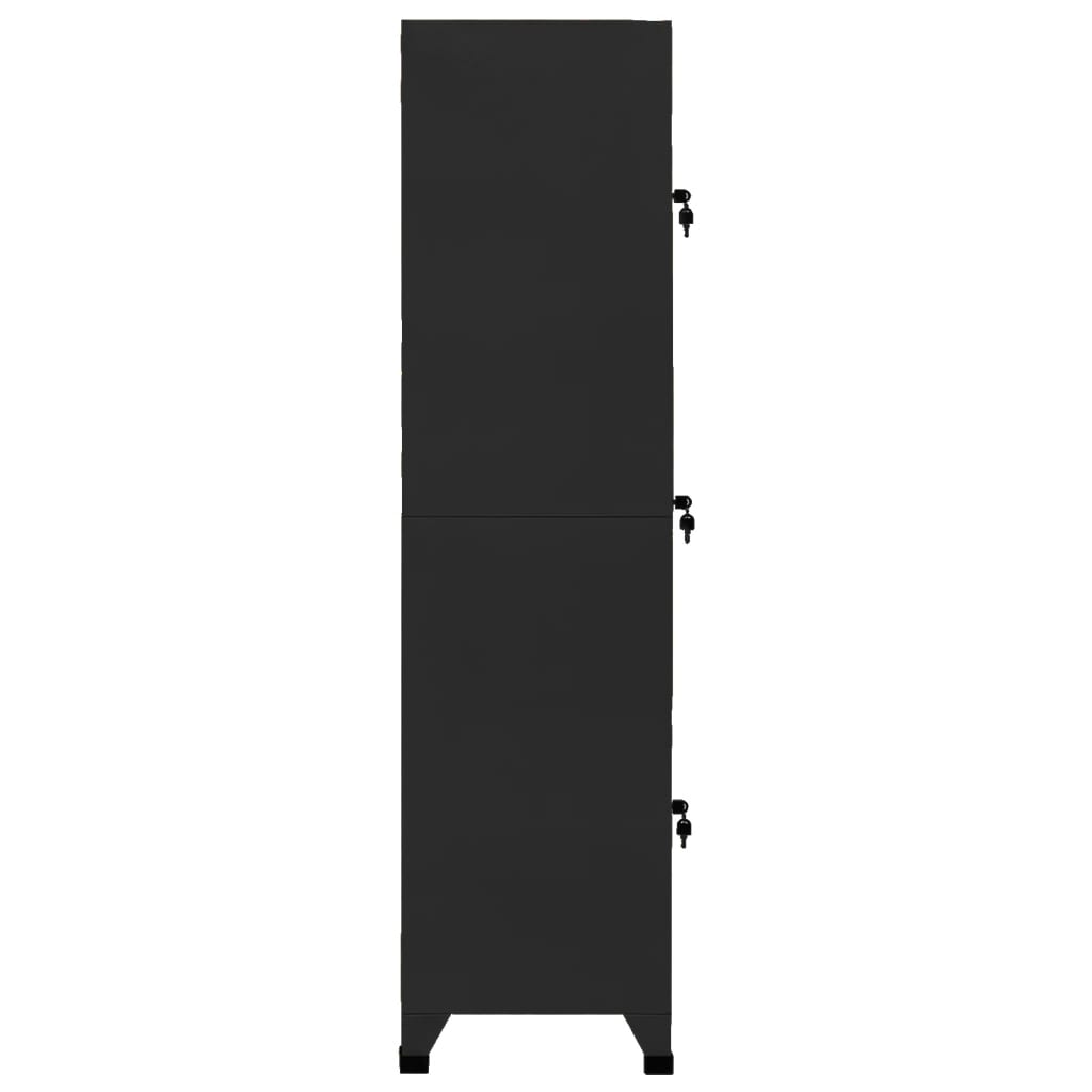 vidaXL Locker Cabinet Black 38x45x180 cm Steel