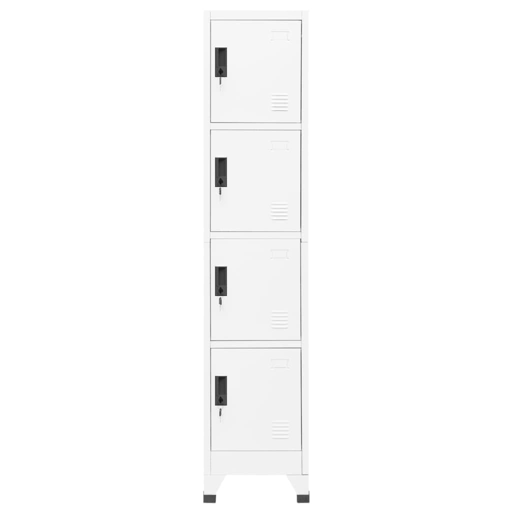 vidaXL Locker Cabinet White 38x45x180 cm Steel