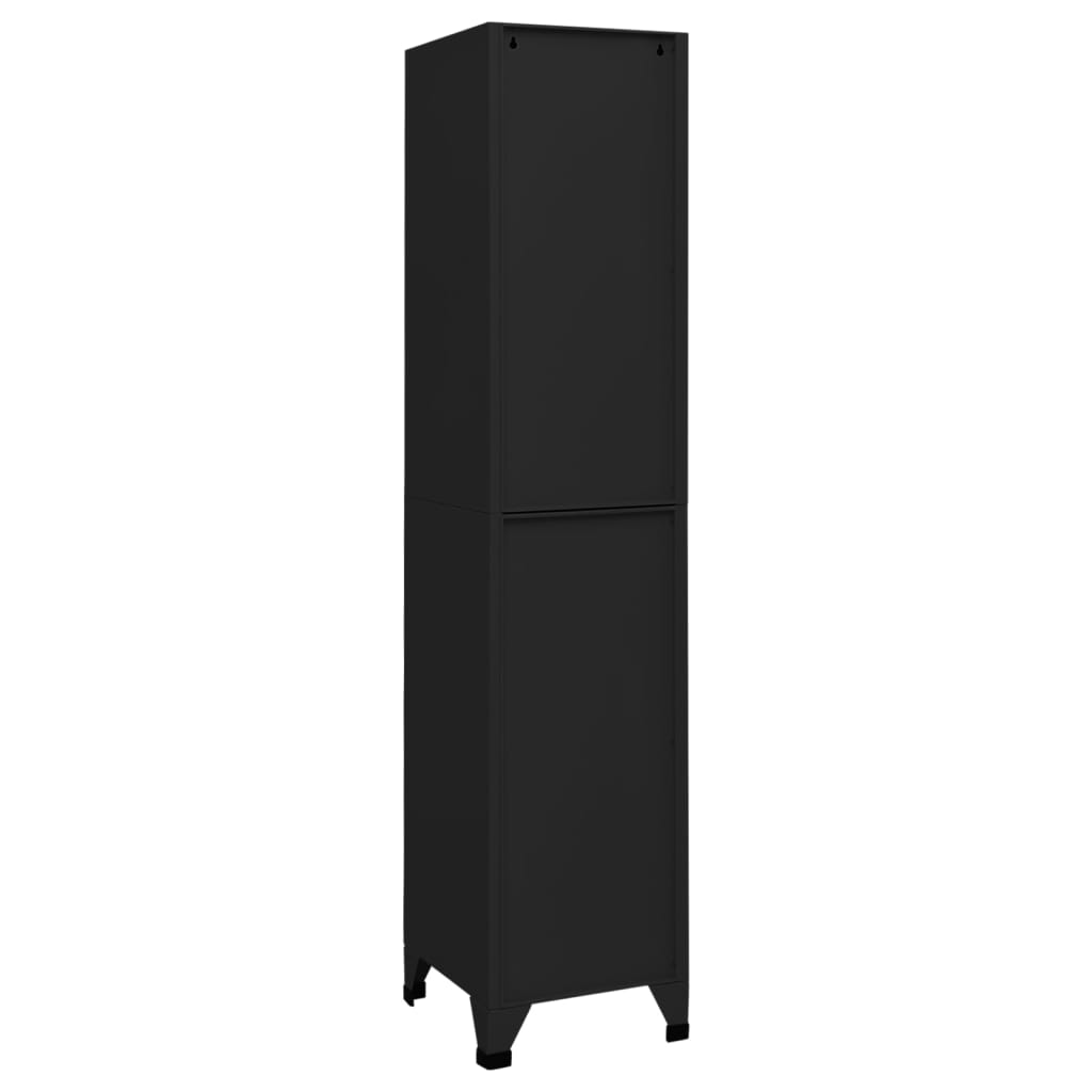 vidaXL Locker Cabinet Black 38x40x180 cm Steel