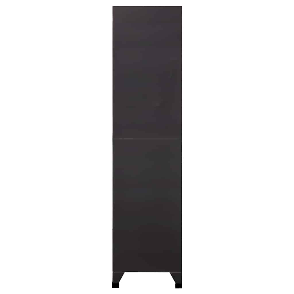 Locker Cabinet Anthracite and Red 90x40x180 cm Steel