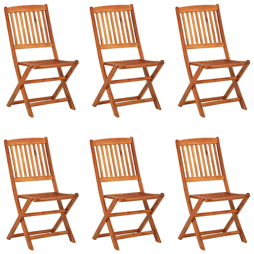 7 Piece Garden Dining Set 180x90x75 cm Solid Wood Acacia