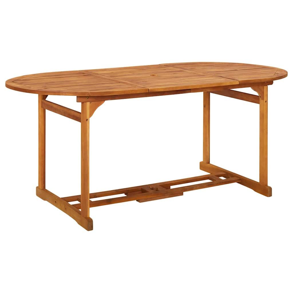 Dining Set | Natural wood | Solid acacia wood | Large | Foldable