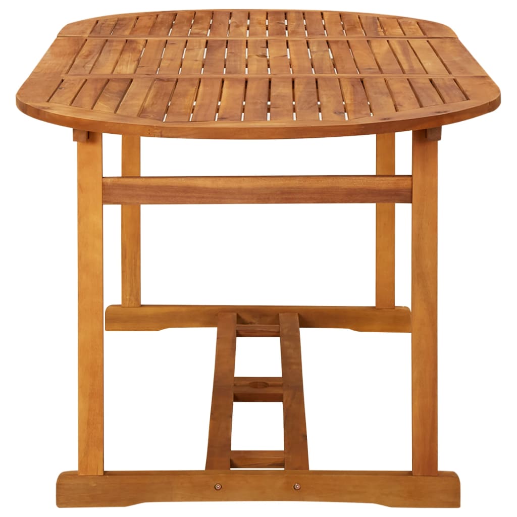 Dining Set | Brown | Solid Acacia wood | 180x90x75 cm |  Foldable