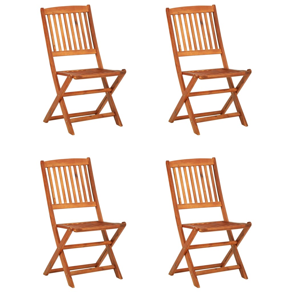 Dining Set | Brown | Solid Acacia Wood | Large | Collapsible